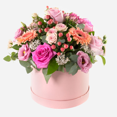 Secret Whispers - This luxury arrangement of flowers in a stylish Hat Box will be remembered for a long time!