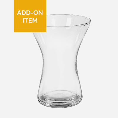 Glass Vase - A welcomed addition to any flower delivery, add an elegant glass vase to your order and leave a lasting impression. (Design may vary)